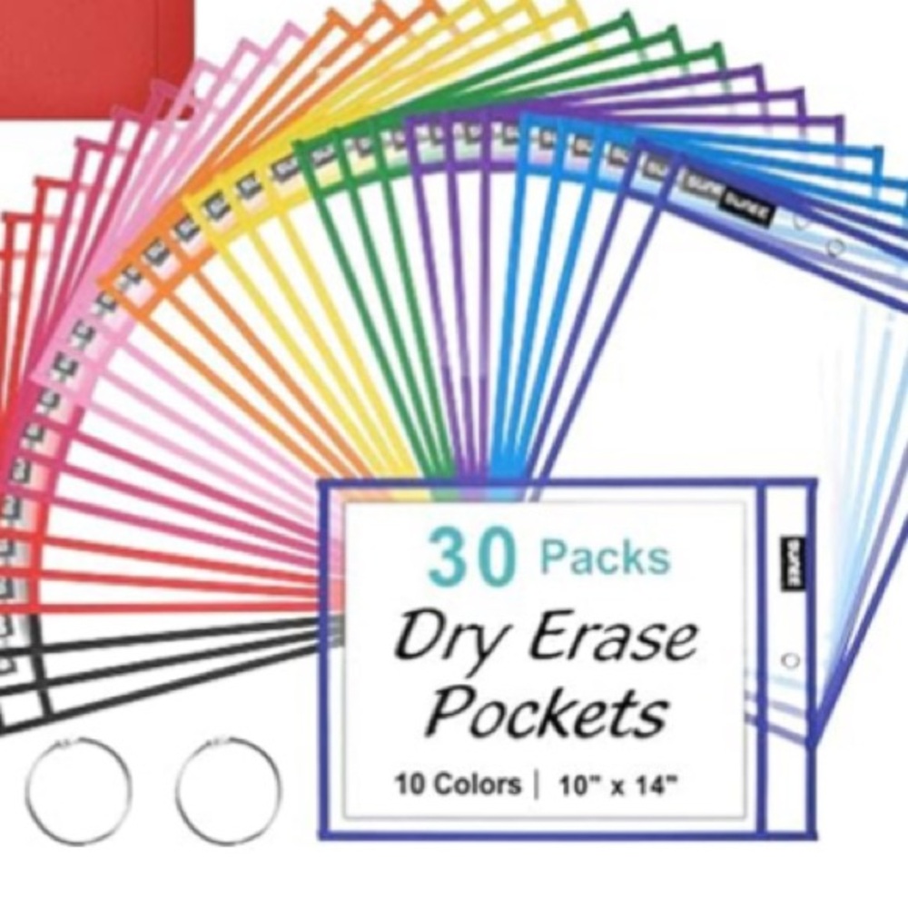 Sunee Dry Erase Pockets